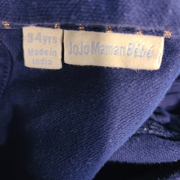 JoJo Maman Bebe Navy Embroidered Unicorn Dress - Picture 6 of 6